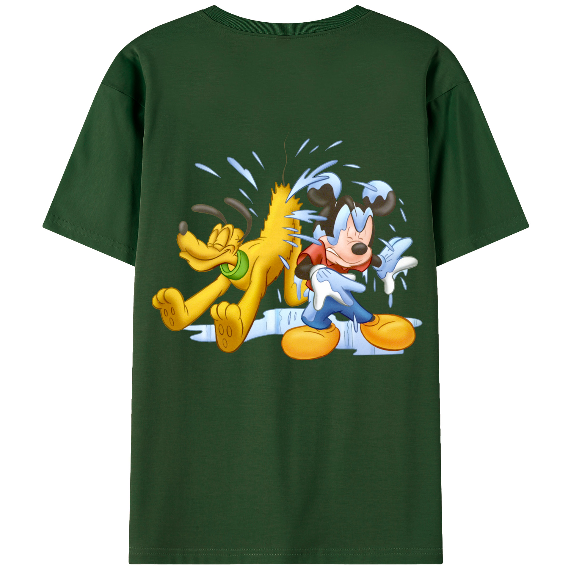 （画像用） ミッキーマウス Mickey Mouse 綿100％半袖Tシャツ（背面プリント）